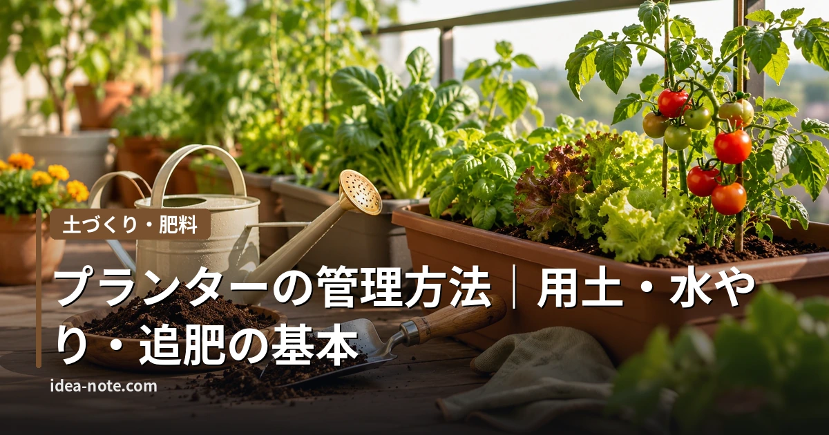 プランターの管理方法｜用土・水やり・追肥の基本