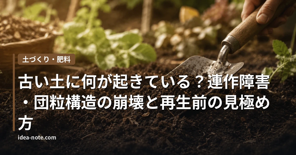 古い土に何が起きている？連作障害・団粒構造の崩壊と再生前の見極め方