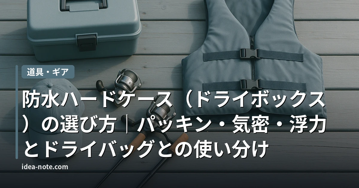 防水ハードケース（ドライボックス）の選び方｜パッキン・気密・浮力とドライバッグとの使い分け