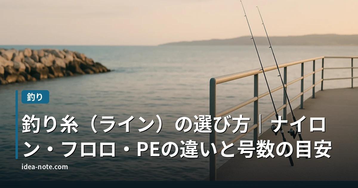 釣り糸（ライン）の選び方｜ナイロン・フロロ・PEの違いと号数の目安