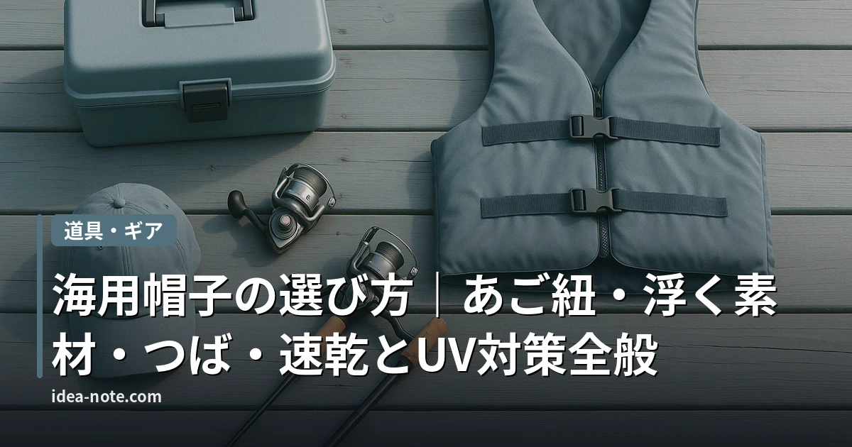 海用帽子の選び方｜あご紐・浮く素材・つば・速乾とUV対策全般