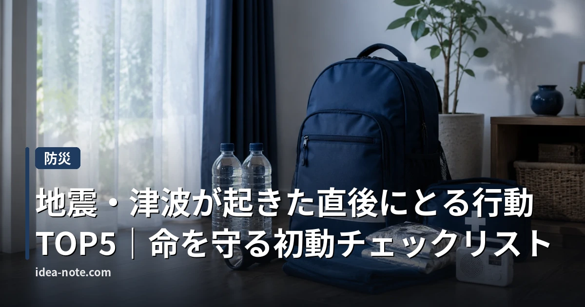 地震・津波が起きた直後にとる行動 TOP5｜命を守る初動チェックリスト