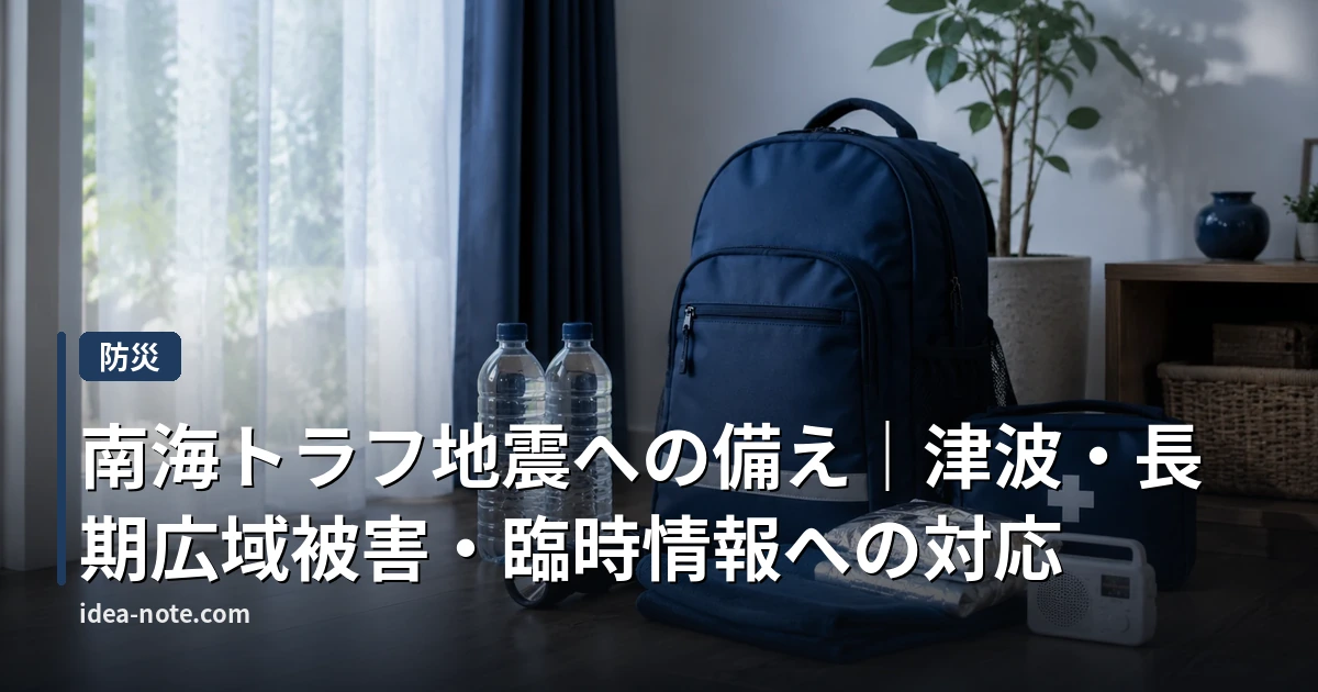 南海トラフ地震への備え｜津波・長期広域被害・臨時情報への対応